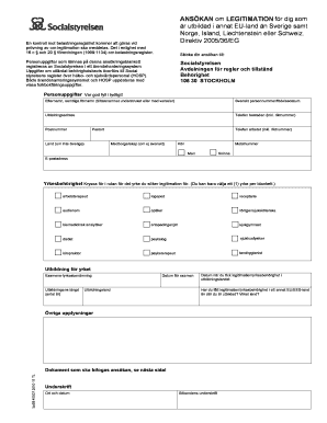 Application for Professional Licensing in Sweden