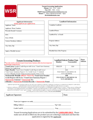 Tenant Screening Application