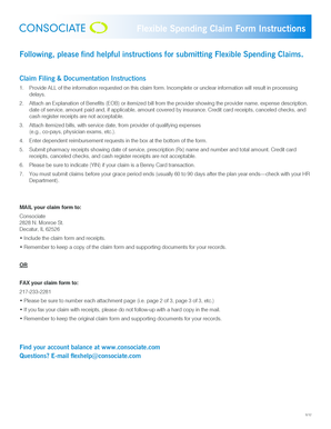 Flexible Spending Claim Form