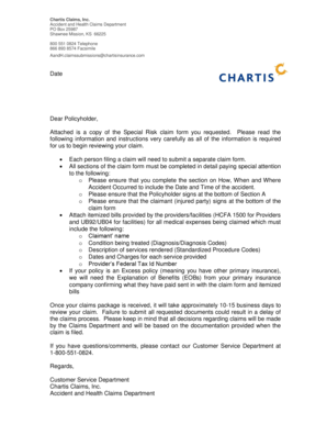 Special Risk Accident and Sickness Claim Form