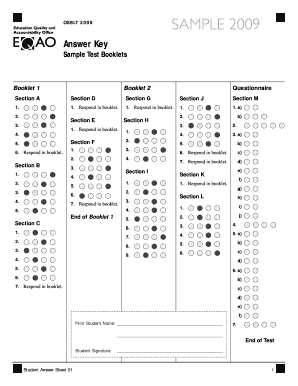 OSSLT 2009 Sample Test