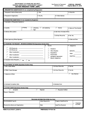 FEMA Action Request Form