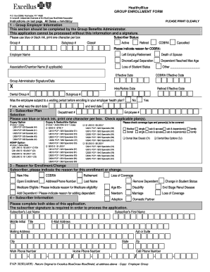 HealthyBlue Group Enrollment Form