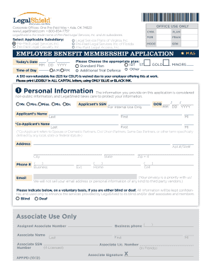 Employee Benefit Membership Application