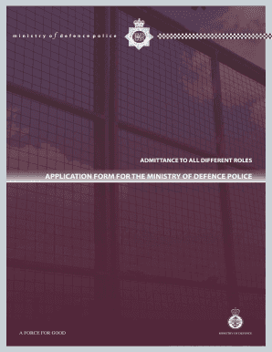 Ministry of Defence Police Application Form