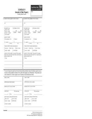 California Form 700 Schedule B