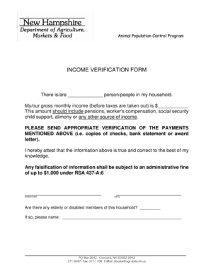 Income Verification Form