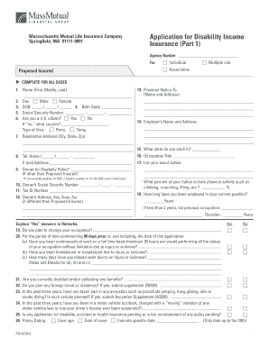 New Jersey Disability Income Insurance Application