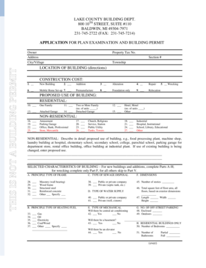 Lake County Building Permit Application