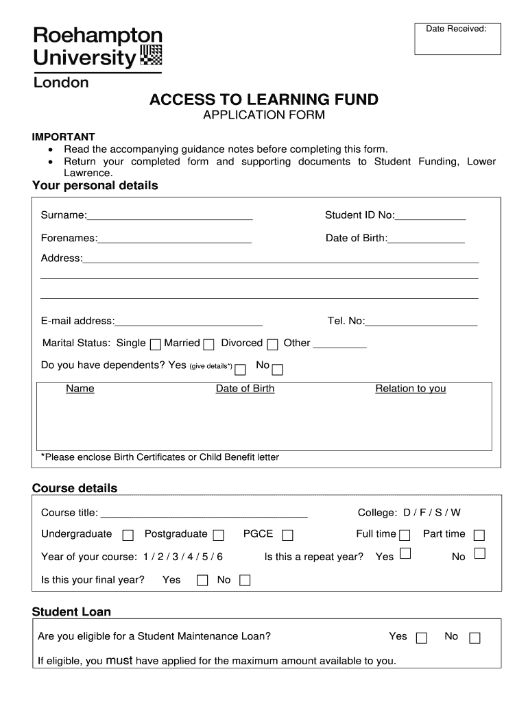 roehampton hardship fund Preview on Page 1