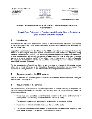 Travel Pass Scheme Application Form