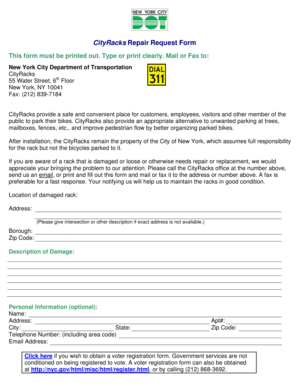 CityRacks Repair Request Form