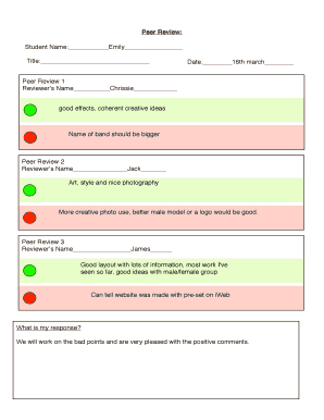 Peer Review Form