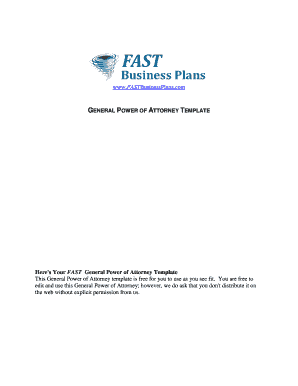 General Power of Attorney Template