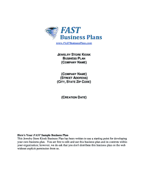 Jewelry Business Plan Sample Pdf Fill Online Printable Fillable Blank Pdffiller