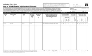 OSHA's Form 300 Log of Work-Related Injuries and ... - Zurich FROL