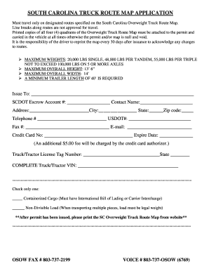 South Carolina Truck Route Map Application