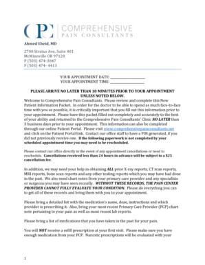 New Patient Information Packet