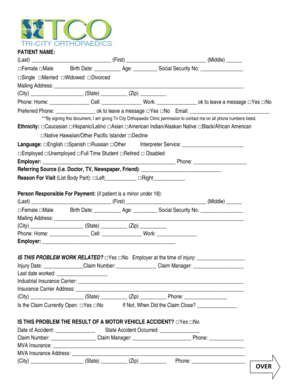 Patient Information Form