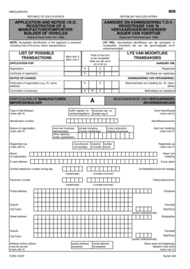 South Africa Vehicle Registration Application