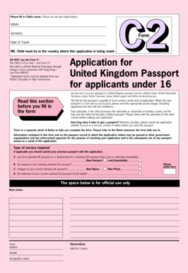 UK Passport Application for Children