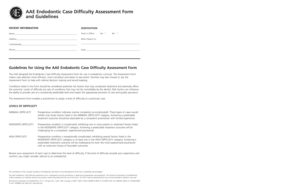 AAE Endodontic Case Difficulty Assessment Form