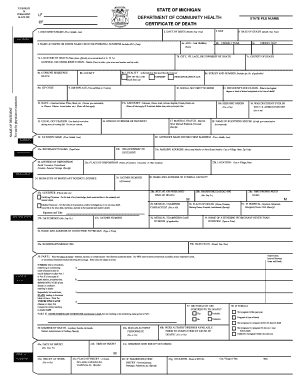 Michigan Death Certificate Authorization