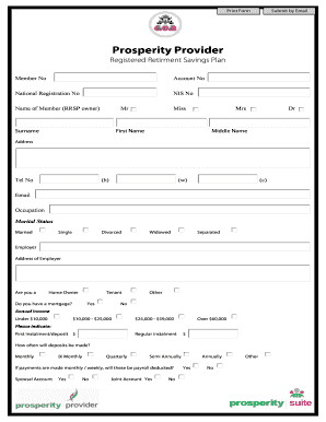 Prosperity Provider Registered Retirement Savings Plan