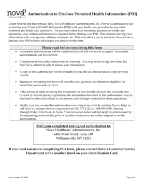 Authorization to Disclose Protected Health Information (PHI)