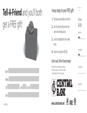 Tell-A-Friend Free Gift Form