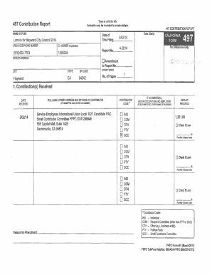 California 497 Contribution Report