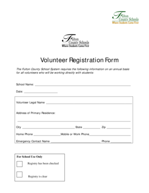 Volunteer Registration Form