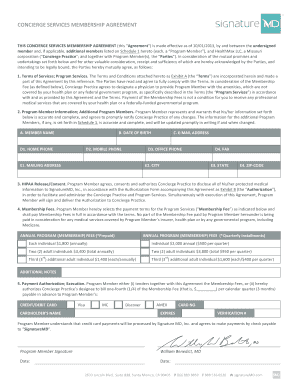 Concierge Services Membership Agreement