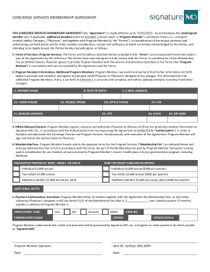 Concierge Services Membership Agreement