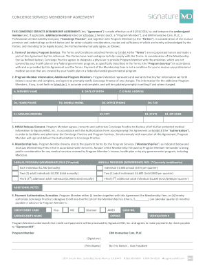 Concierge Services Membership Agreement