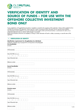 Verification of Identity and Source of Funds Form