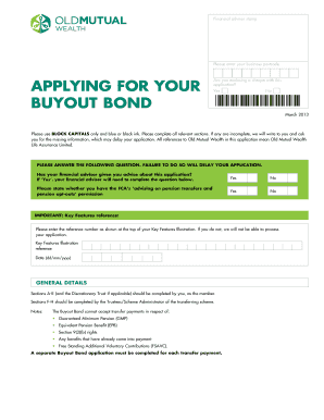 Buyout Bond Application Form