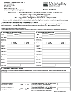 UK Planning Permission Application for Listed Buildings