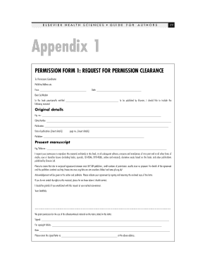 Elsevier Permission Form