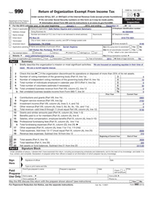 Form 990 Return of Organization Exempt From Income Tax