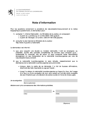 Note d’information