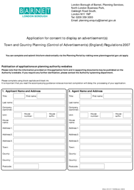 Application for Advertisement Consent