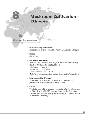 Mushroom Cultivation Ethiopia - Global South-South - tcdc2 undp