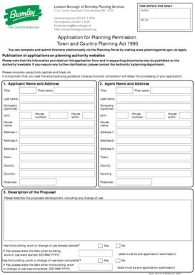 UK Planning Permission Application Form