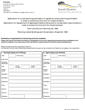 UK Planning Permission Extension Application