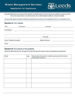 Waste Management Assistance Application