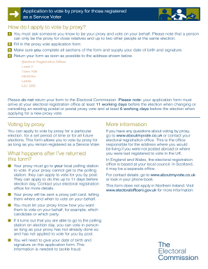 UK Service Voter Proxy Application
