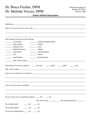 Patient Medical Information & Release Form