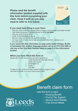 Leeds Benefit Claim Form