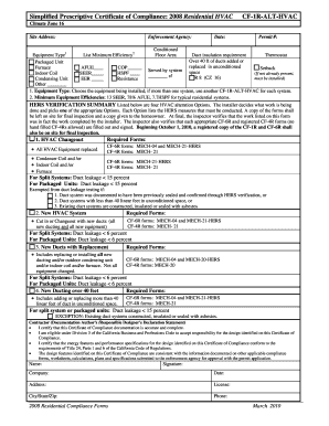 California HVAC Alteration Permit Form